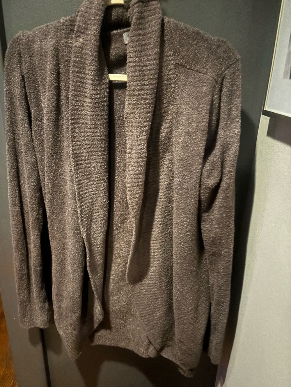 Barefoot Dreams Shawl Collar Open Cardigan - Brown